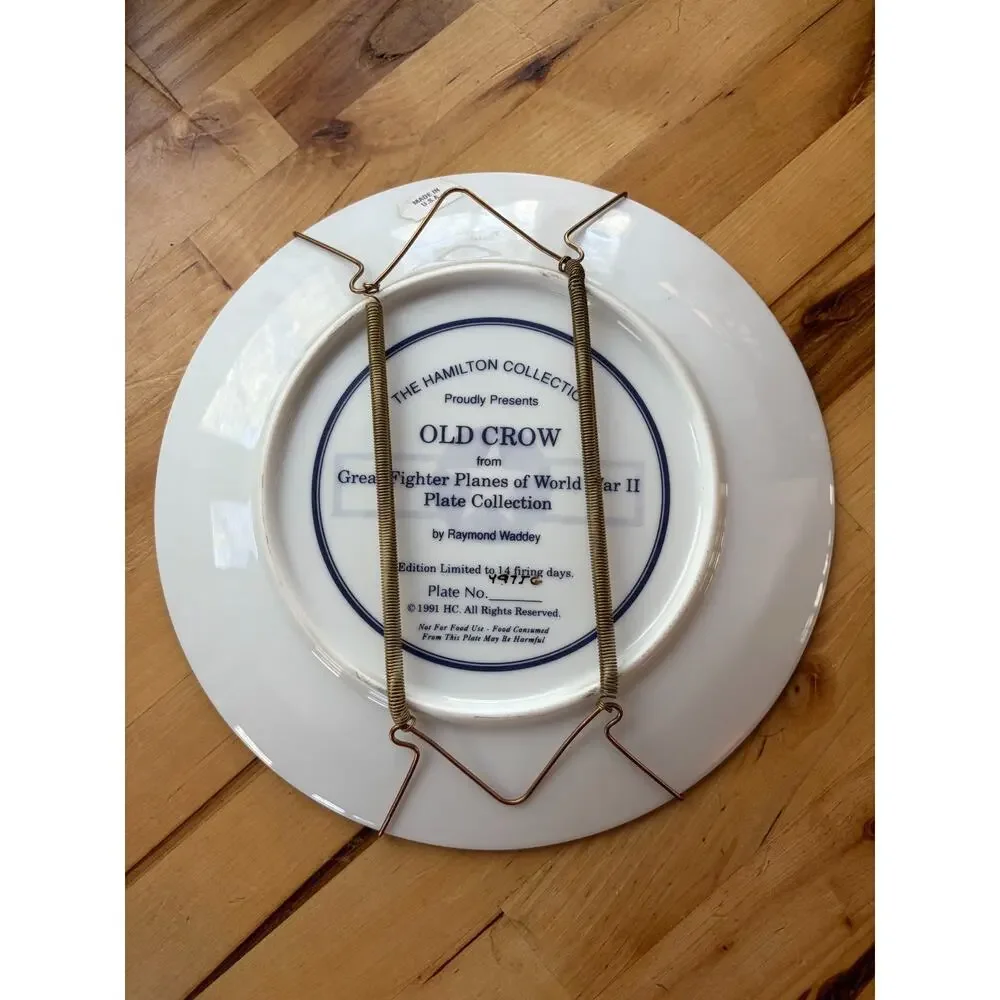 Vtg Hamilton Collection WWII Fighter Planes Collector Plates Lot 5x Corsair P51